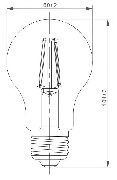 Лампа світлодіодна Expert FIL А50 6 Вт E27 2700 К 220 В прозора 