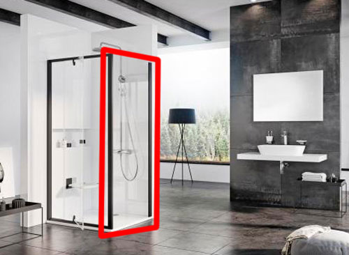 Стенка душевая Ravak PPS 100x190 черная 90GA0300Z1