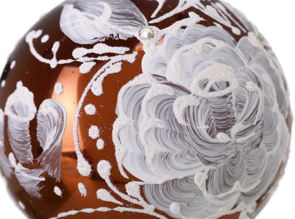 Шар новогодний цветочная серия d 80 мм в ассортименте