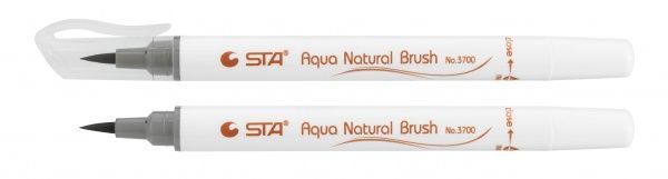 Маркер акварельний STA пензлик AQUA NATURAL BRUSH STA3700-70 натуральний сірий 