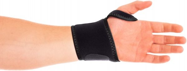 Супорт зап'ястя Торос-Груп р. 23 см Тип 500 неопреновий універсальний чорний/сірий