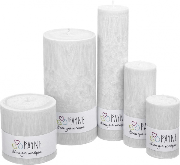 Свічка Циліндр пальмова біла 6х10 см ТМ FAYNE