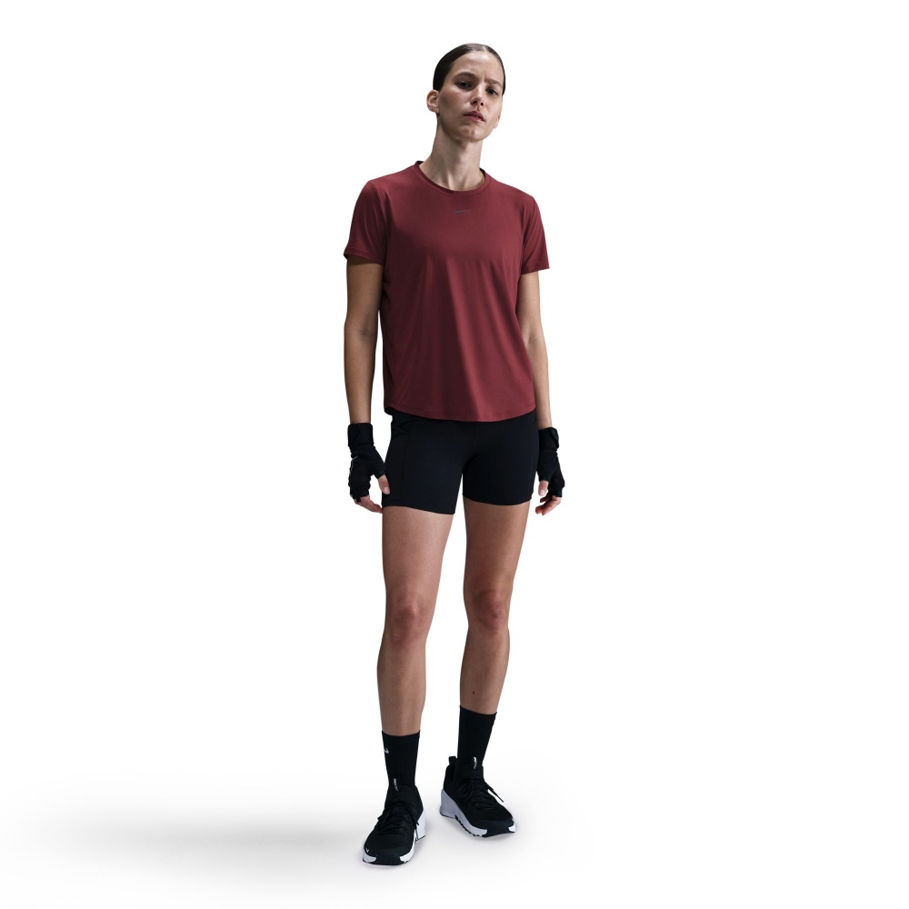 Футболка Nike W NK ONE CLASSIC DF SS TOP FN2798-619 р.L бордовый