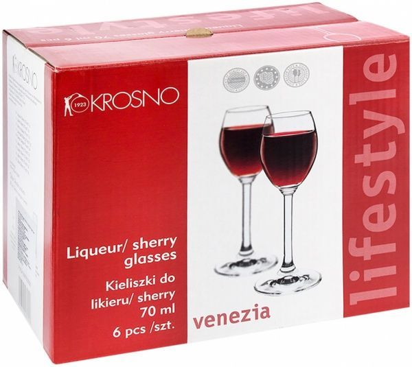 Набор бокалов для шерри Lifestyle Venezia 70 мл 6 шт. Krosno