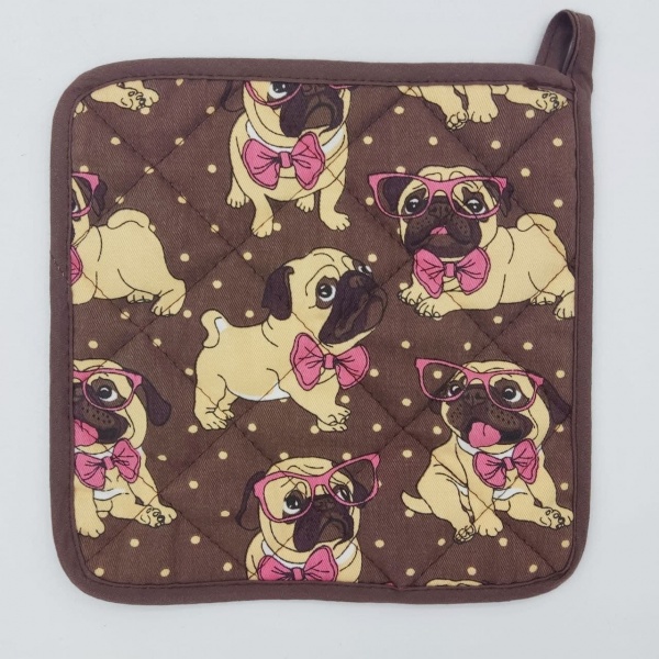 Набір кухонний Мопси коричневий із малюнком Simi 