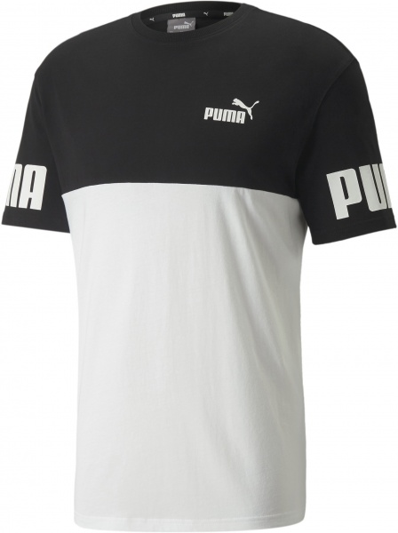 Футболка Puma Power Colorblock Tee 84738901 р.L чорно-білий