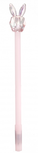 Ручка гелевая Хрустальный зайчик розовая чернила синие 