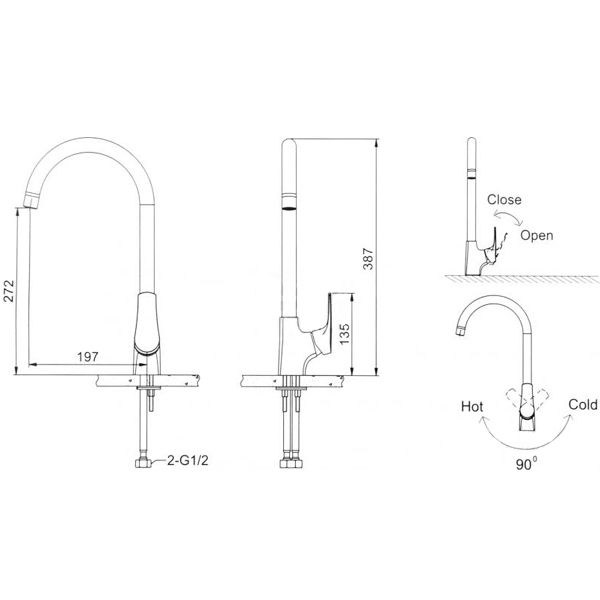 Смеситель для кухни EGO Fusion F0522901101
