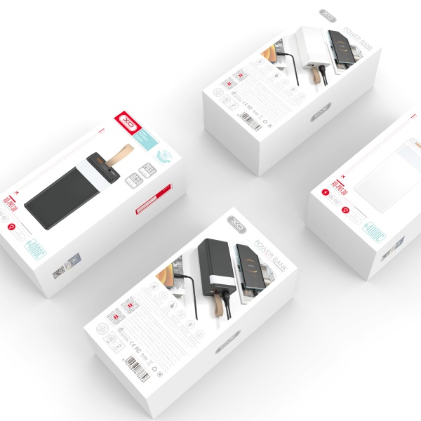 Внешний аккумулятор (Powerbank) Xo 40000 mAh black (PR130 20W 40000mAh black) 