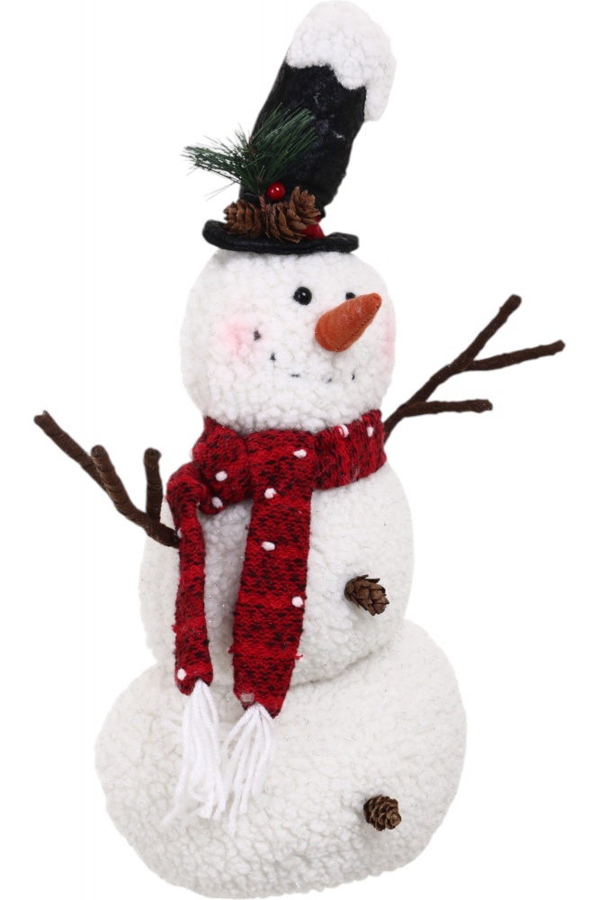 Декорація новорічна Сніговик з шарфиком 21х44 см в асортименті AZ225048AB