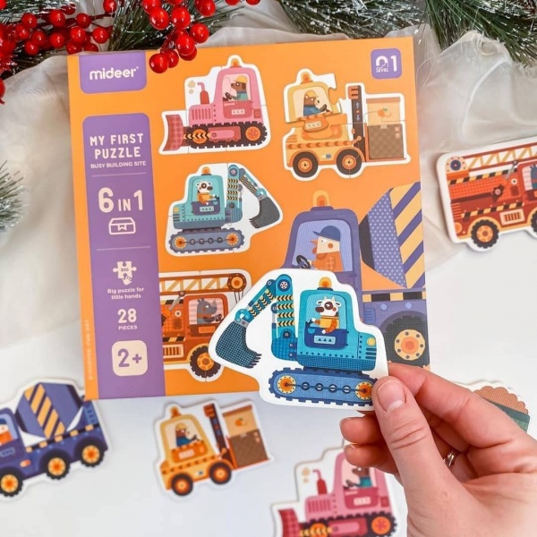Пазли Mideer Мій перший пазл - Будівельні машини MD3176