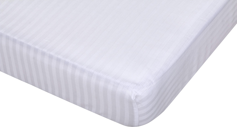 Простирадло на резинці 160x200 см білий Ярослав
