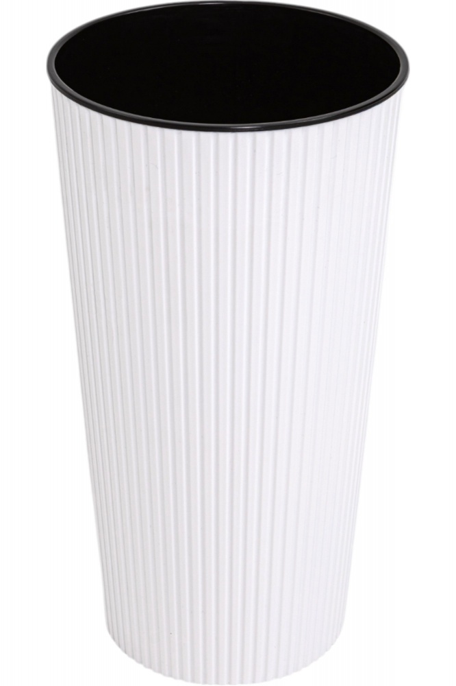 Горшок для цветов пластик Тея 51 см круглый белый 11 л ММ-Пласт (T51wh)