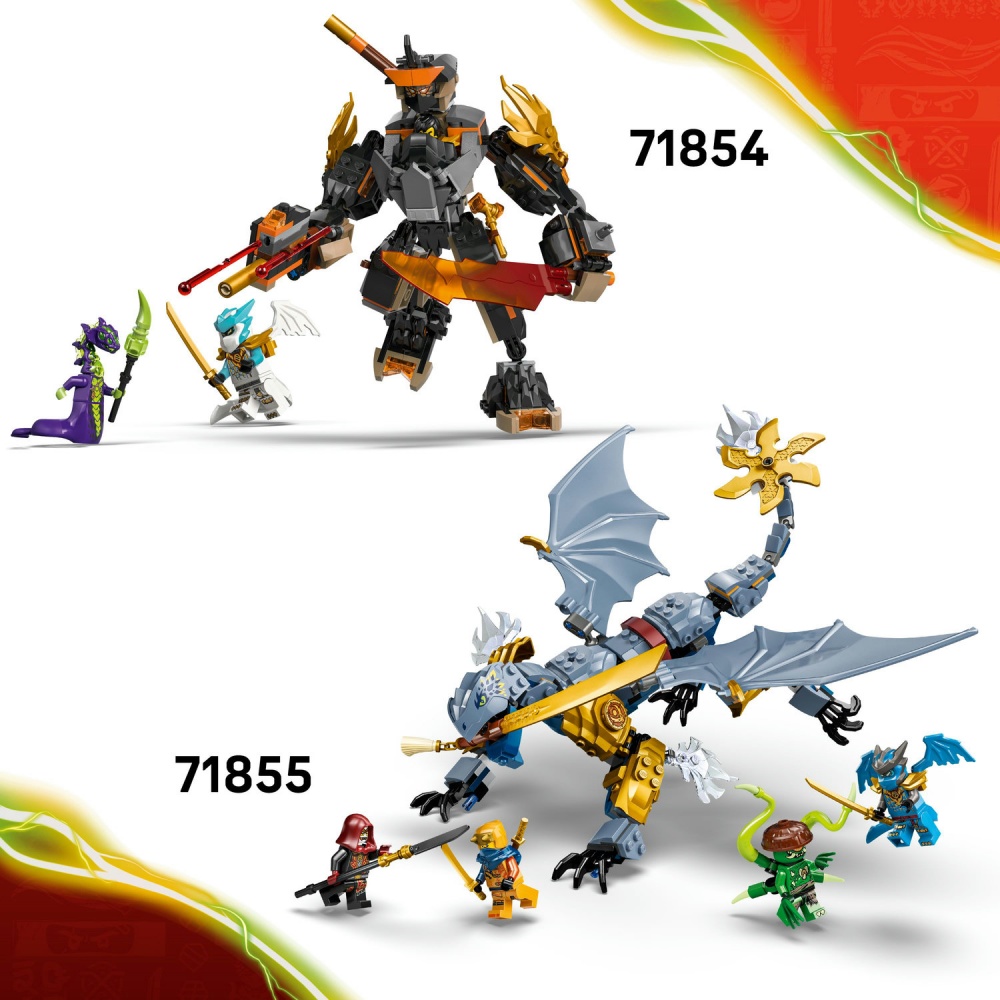 Конструктор LEGO NINJAGO Робот Коула для миссии и Дракон Зейн 71854