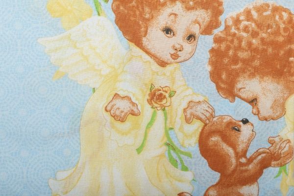 Комплект постільної білизни СЕЛЕНА Ангели блакитний 