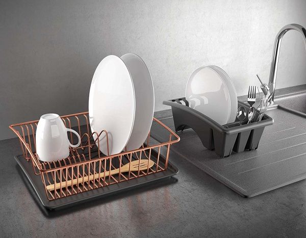 Сушарка для посуду Metaltex 325826 Copper 35x30x12 см мідь/чорний