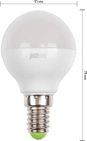 Лампа светодиодная Jazzway PLED-SP 7 Вт G45 матовая E14 220 В 3000 К 1027856 