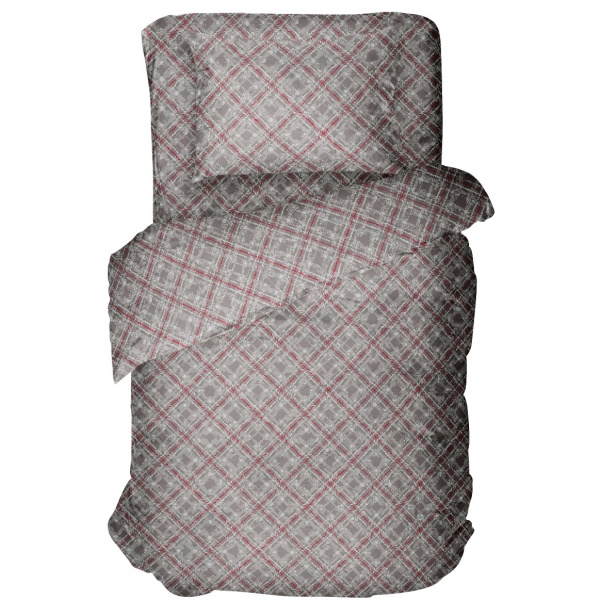 Комплект постельного белья Home Stylish Rhomb 1.5 серый с узором La Nuit 