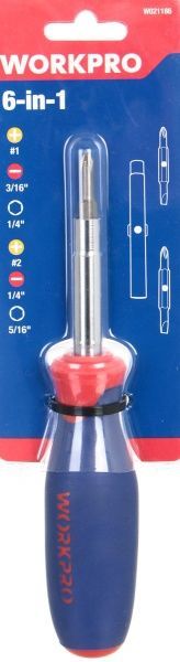 Викрутка зі змінними насадками WORKPRO W021186