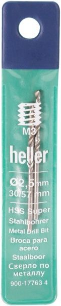 Сверло по металлу Heller HSS-Super 30x57 мм 2 шт.2.5 мм 2 шт. 17763