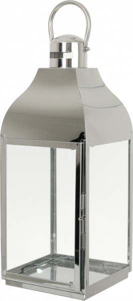 Подсвечник-фонарь Lle 17х16х42 см серебристый