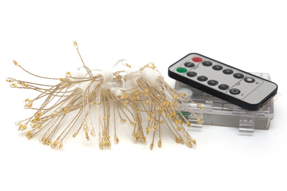 Электрогирлянда Девилон Огненный шар на батарейках с пультом светодиодная (LED) 100 ламп 1,35 м (720773)