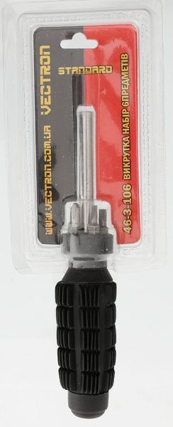 Отвертка со сменными насадками Vectron ×140 мм 46-3-106