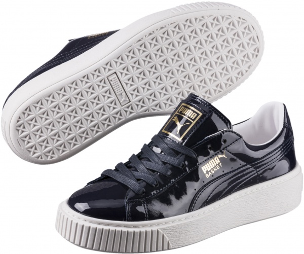 Кроссовки Puma Basket Platform Patent Wn s 36331403 р.UK 3,5 синий
