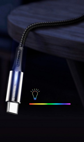 Кабель ColorWay USB - MicroUSB Zinc Alloy + Led 2.4А 1 м black 