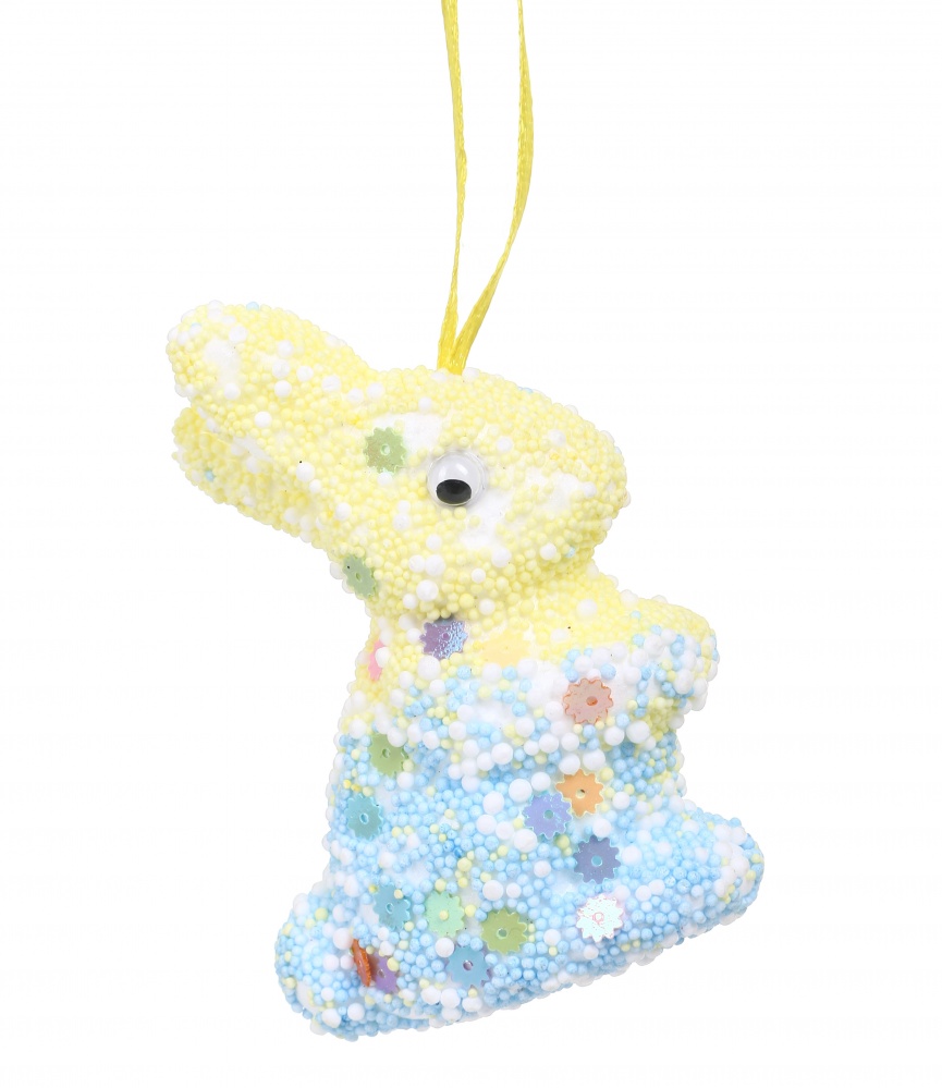 Декоративная подвеска Зайчонок 6 см CX18-037 в ассортименте