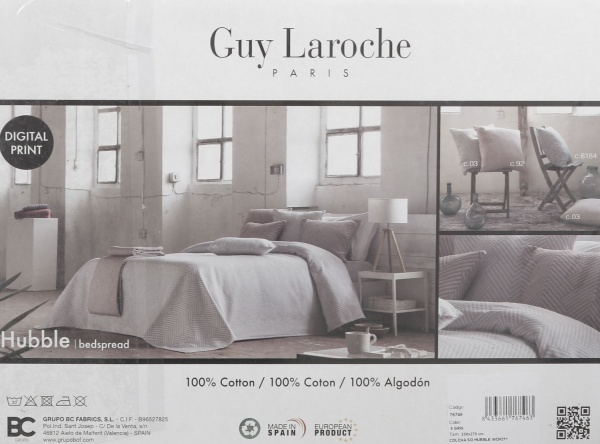 Покрывало Paris Hubble 250x270 см Guy Laroche серый 