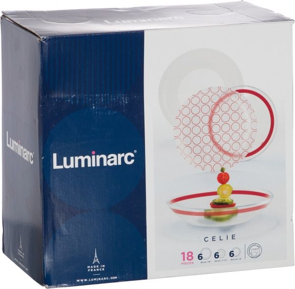 Сервіз столовий Zelie на 6 персон 18 предметів N2232 Luminarc