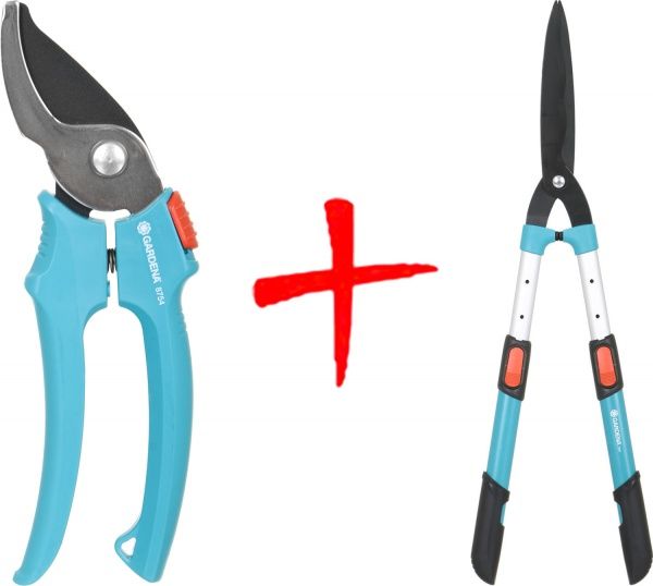 Набір садового інструменту Gardena ножиці Comfort 700 T + секатор Classic 394-30 