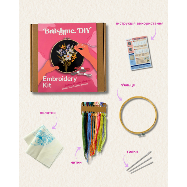 Набор для вышивания гладью Ночной букет