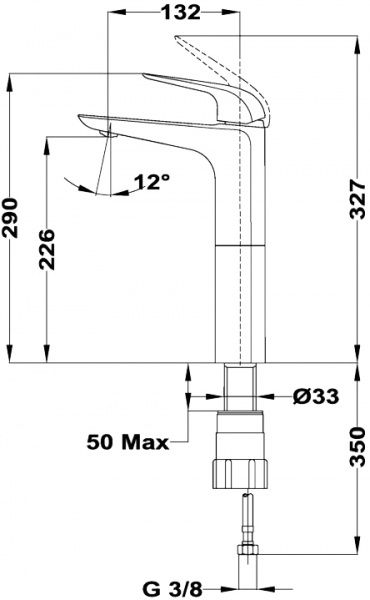 Смеситель для умывальника Teka ITACA (673660200)