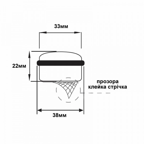Стопор дверний самоклейкий GISDALIA 926 зелений