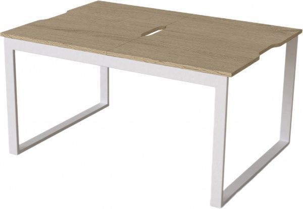 Стол журнальный Твист белый/дуб сонома 460x650x335мм Art in Head 