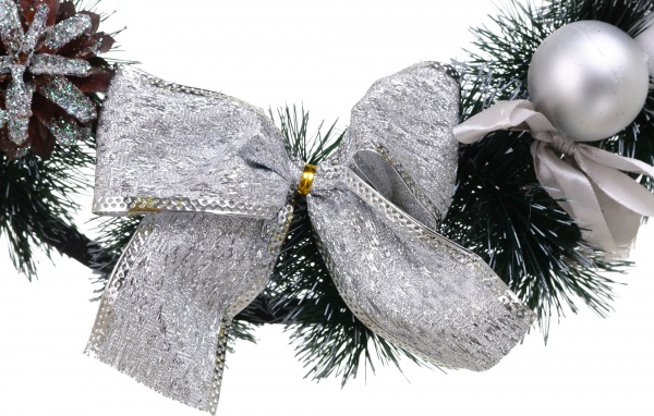 Вінок різдвяний з прикрасами колір в асортименті d370 мм 