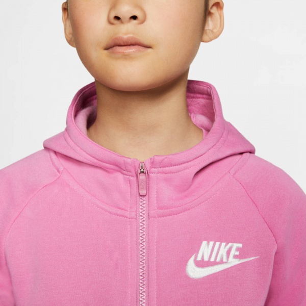 Джемпер Nike G NSW PE FULL ZIP BV2712-693 р. L рожевий
