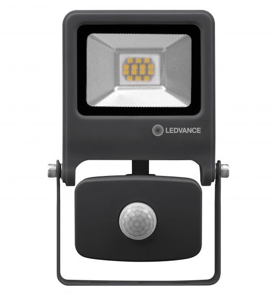 Прожектор с датчиком движения Ledvance Endura 10 Вт IP44 черный FLOOD SENSOR 10W 840 DG 