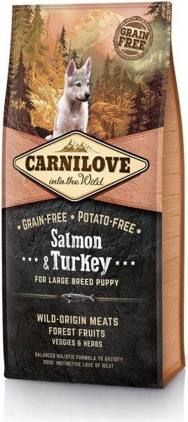 Корм Carnilove сухий для цуценят Salmon&Turkey Large Breed Puppy 12 кг (лосось та індичка)