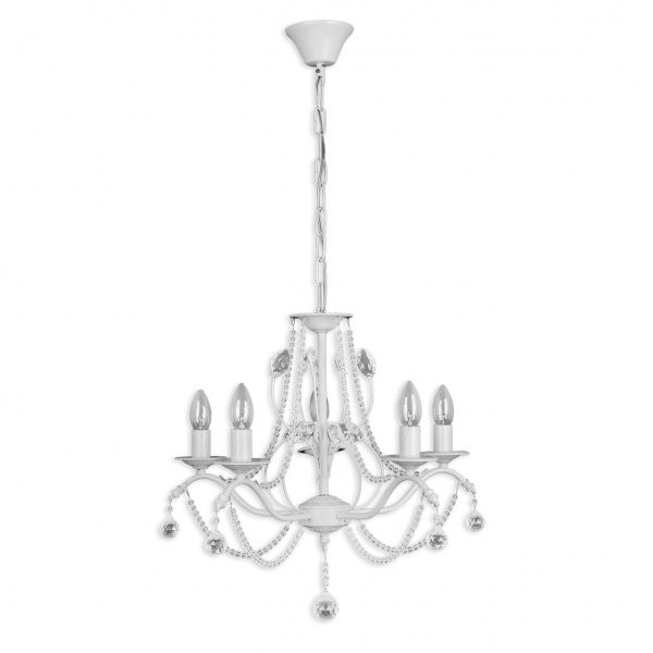 Люстра подвесная Hopfen Wien 5x60 Вт E14 бело-серебряный 