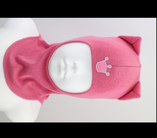 Шапочка детская для девочки Beezy Кошка р.54-56 бледно-розовый 1750 