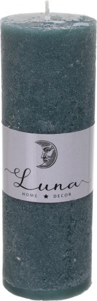 Свеча Рустик цилиндр темно-серий C5516-444 Luna