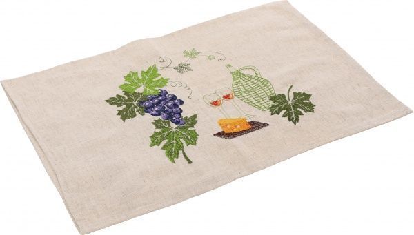 Рушник кухонний Наслаждение Виноград 45x65 см Галерея льону бежевий 
