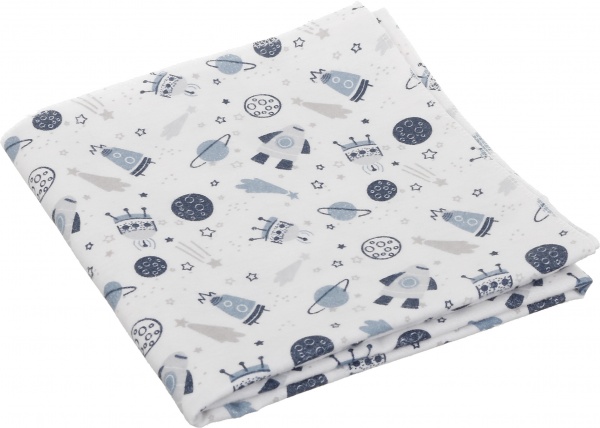 Пеленка Luna Kids Cosmo 90x90 см белый с принтом 