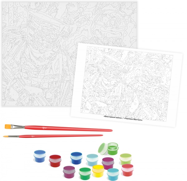 Картина по номерам Бесстрашные воины 35x45 см Rosa Start 