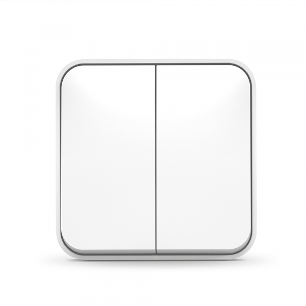 Вимикач двоклавішний IP20 Binera без підсвітки білий VF-BNS12-W