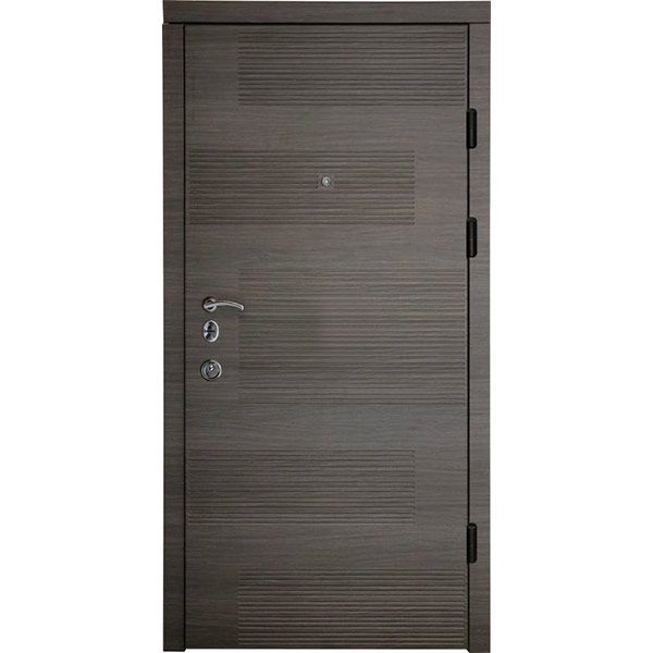 Дверь входная Minika Горизонт 2050x970 венге серый правые