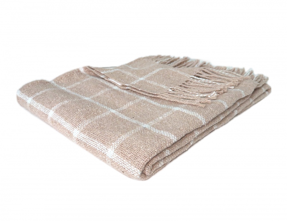 Плед 130x180 см бежево-білий Sensio